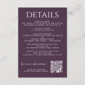 黒と紫のムーディフローラエンクロージャカード エンクロージャーカード (正面)