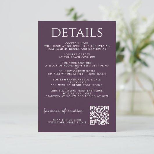 黒と紫のムーディフローラエンクロージャカード エンクロージャーカード (スタンド正面)