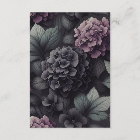 黒と紫のムーディフローラエンクロージャカード エンクロージャーカード (裏面)