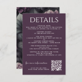 黒と紫のムーディフローラエンクロージャカード エンクロージャーカード