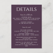 黒と紫のムーディフローラ エンクロージャーカード (正面)