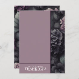 黒と紫のムーディフローラ サンキューカード