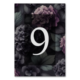 黒と紫のムーディフローラ テーブルナンバー