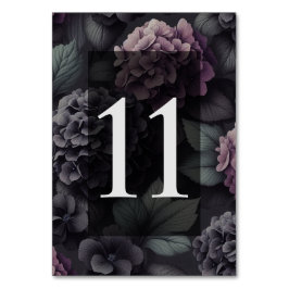 黒と紫のムーディフローラ テーブルナンバー