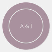 黒と紫のムーディフローラ ラウンドシール (正面)