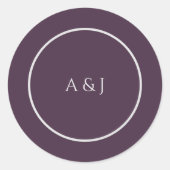 黒と紫のムーディフローラ ラウンドシール (正面)