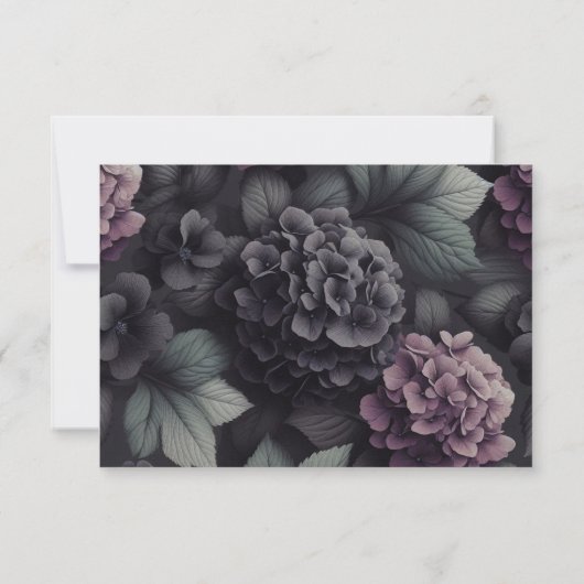 黒と紫のムーディフローラ 出欠カード (裏面)