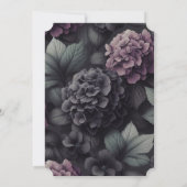 黒と紫のムーディフローラ 招待状 (裏面)