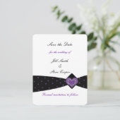 黒と紫のリボン日付を保存 セーブザデート (スタンド正面)