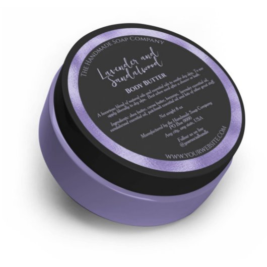 黒と紫の化粧品の瓶ラベルw成分 ラウンドシール