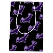 黒と紫の夜の翼コウモリ ギフトバッグ (裏面)