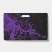 黒と紫の大理石，マスクの後ろに バッジ (裏面)