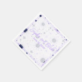 黒と紫の天結婚人 スタンダードカクテルナプキン (角)