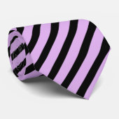 黒と紫の抽象芸術パタストライプのーンのネクタイ ネクタイ (ロール)