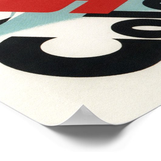 黒と紫の服を着たスキーヤー ポスター (角)