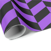 黒と紫の極大ヘリンボーン ラッピングペーパー (ロールコーナー)