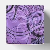 黒と紫の模様 ハート フェイバーボックス (上部)