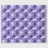 黒と紫の流体抽象芸術 ラッピングペーパー (フラット)