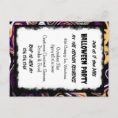 黒と紫の砂糖スカルハロウィーン ポストカード (裏面)