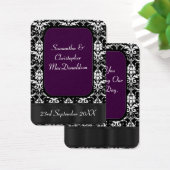 黒と紫の結婚式の引き出物感謝していユーラベル (デスク)