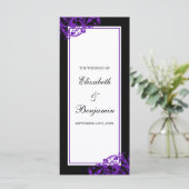 黒と紫の繁栄の渦巻き結婚式 プログラム (スタンド正面)