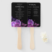 黒と紫の花フローラ結婚計画 ハンドファン (正面&裏面)