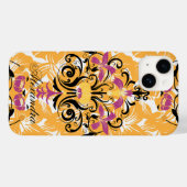 黒と紫の花、印象的な芸術 Case-Mate iPhoneケース (裏面 (横))