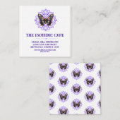 黒と紫の蛾の曼荼羅 スクエア名刺 (正面/裏面)