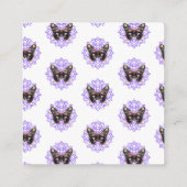 黒と紫の蛾の曼荼羅 スクエア名刺 (裏面)