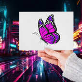 黒と紫の蝶のカスタムカットのビニル シール