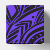 黒と紫の部族抽象芸術キューブ フェイバーボックス (上部)