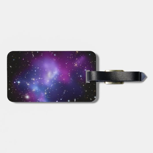 黒と紫の銀河系団の天写真 ラゲッジタグ (裏面横)