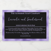 黒と紫の防水ソープボックスラベル フードラベル (シングルラベル)