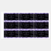 黒と紫の防水ドロッパーボトルラベル ラベル (シート)