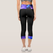 黒と紫の雲のパターン カプリレギンス (裏面)