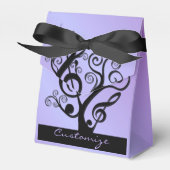 黒と紫の音楽トレブルクレフ、 音符記号ツリーの好意ボックス フェイバーボックス (正面サイド)