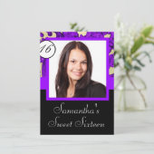 黒と紫のsweet sixteen 招待状 (スタンド正面)
