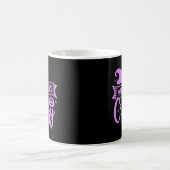 黒と紫のWitches Be Crazy コーヒーマグカップ (中央)