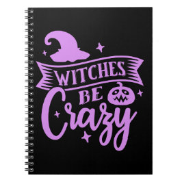 黒と紫のWitches Be Crazy ノートブック