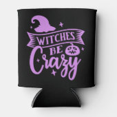 黒と紫のWitches Be Crazy 缶クーラー (正面)
