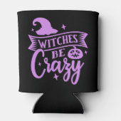 黒と紫のWitches Be Crazy 缶クーラー (裏面)