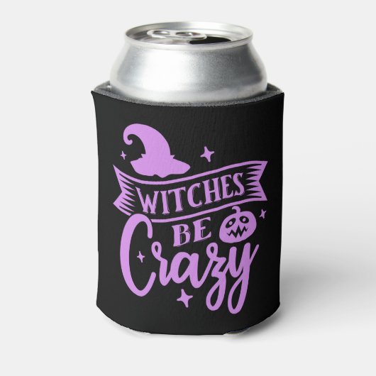 黒と紫のWitches Be Crazy 缶クーラー (缶裏面)