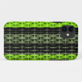 黒と緑のウィッカーのレトロなグラフィックデザイン Case-Mate iPhoneケース (裏面(横))