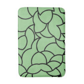 黒と緑のコーミング抽象芸術 バスマット (正面縦)