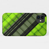 黒と緑のストライプデザイン Case-Mate iPhoneケース (裏面(横))