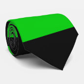 黒と緑のストライプ ネクタイ (ロール)