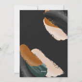 黒と緑のテラコッタ モダン ミニマル 水彩 シーズンカード (裏面)