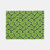 黒と緑のヘビ革 フリースブランケット (正面(横))