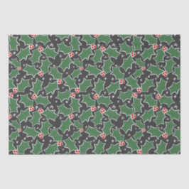 黒と緑のホリークリスマス 薄葉紙