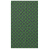 黒と緑の傾斜した正方形またはチェスのスタイル テーブルクロス (正面)